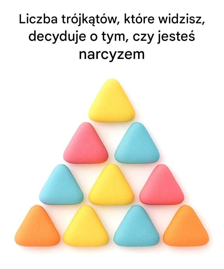 Liczba trójkątów, które widzisz, decyduje o tym, czy jesteś narcyzem