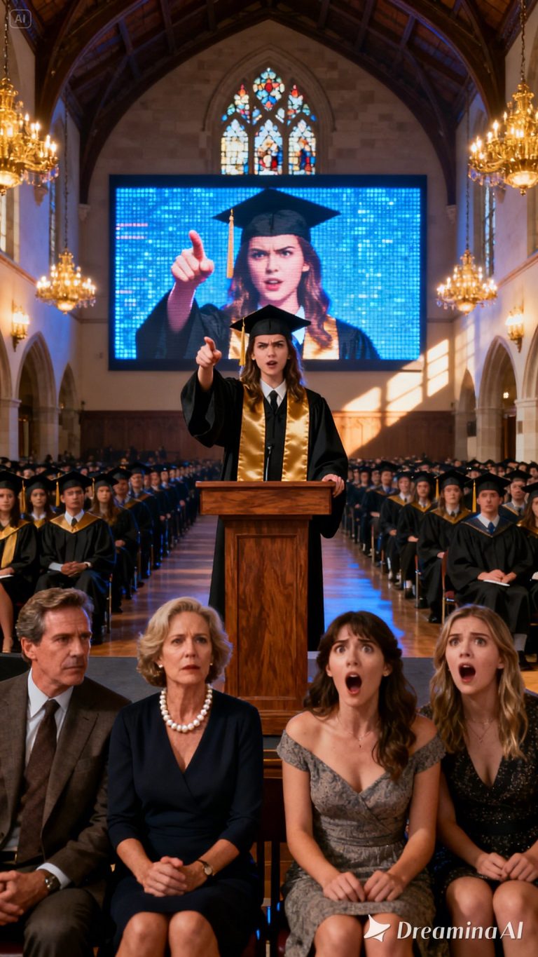 Moi rodzice zażądali, żebym pozwolił siostrze wyjść na scenę i odebrać tytuł prymuski. Kiedy odmówiłem, ojciec wybuchnął: „Zapłaciliśmy za twoją edukację, niewdzięczny dzieciaku!”. Uśmiechnąłem się, odsunąłem na bok i powiedziałem po prostu: „To patrz uważnie”. To, co wydarzyło się potem na scenie, dało im nauczkę, której nigdy nie zapomną.