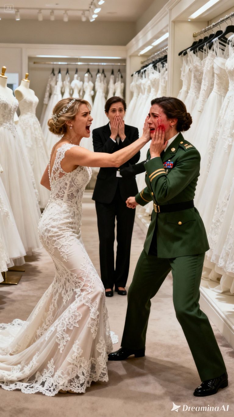 Moja siostra uderzyła mnie w twarz podczas przymiarki sukni ślubnej za 20 000 dolarów – tej, za którą ja płaciłam. „Psujesz mi chwilę!” – krzyknęła, gdy w butiku zapadła cisza. Wyszłam więc, anulowałam kartę kredytową i pozwoliłam, by jej ślub za pół miliona dolarów rozsypał się w mgnieniu oka.