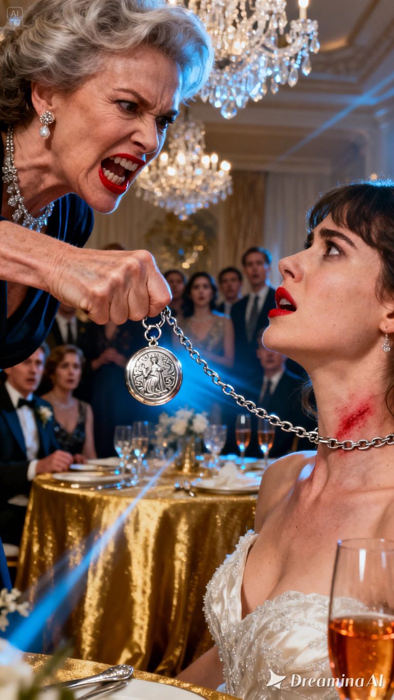 Na moim przyjęciu zaręczynowym moja przyszła teściowa zerwała mi z szyi stary srebrny medalion i rzuciła go na podłogę. „Jaki skąpiec!” – zadrwiła. „W naszej rodzinie nosi się tylko diamenty!” Goście kiwali głowami na znak zgody – aż babcia mojego narzeczonego powoli wstała. Drżącymi rękami założyła rękawiczki, podniosła medalion i wyszeptała: „To unikatowy przedmiot, który Charles Tiffany wykonał dla królowej Elżbiety II. Jest bezcenny… Kim jesteś?”