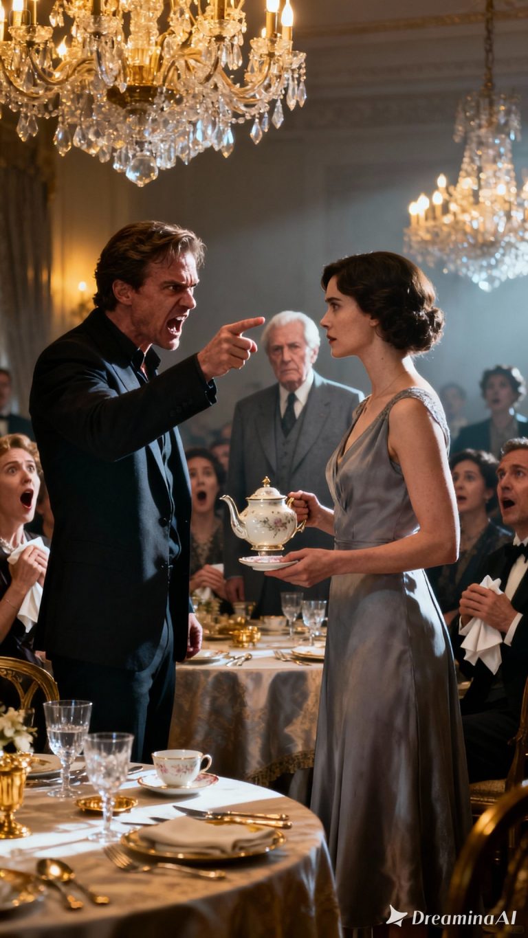 Podczas wystawnej kolacji ze swoimi partnerami biznesowymi, mój mąż warknął, gdy tylko usiadłam: „To interesy. Jesteś tylko dziewczyną od herbaty – znaj swoje miejsce”. Kazał mi jeść w kuchni z personelem, pewien, że ma pełną kontrolę. Nie sprzeciwiłam się. Po prostu spojrzałam na cichego starszego mężczyznę siedzącego w kącie, obserwującego wszystko. „Ty nie masz tu miejsca” – powiedział, wstając i podchodząc prosto do mojego męża. „Czy ty naprawdę właśnie obraziłaś prezesa naszej firmy?”