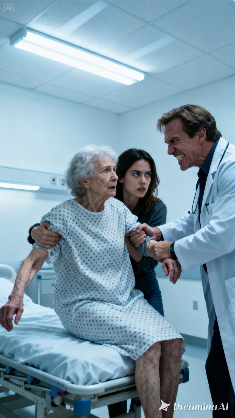 Siedziałam przy szpitalnym łóżku mojej mamy, gdy nagle wpadła grupa pielęgniarek i lekarzy, przedzierając się przez salę, jakbyśmy w ogóle nie istnieli. Lekarz naczelny wszedł do środka lodowatym głosem: „Musicie natychmiast opuścić ten pokój. Potrzebujemy go dla pacjenta VIP”. Mama ze strachu ścisnęła mnie za rękę, a on warknął mi prosto w twarz: „Wynoś się!”. Nie ruszyłam się. Nie protestowałam. Po prostu wyciągnęłam telefon i wysłałam jednego SMS-a. Pięć minut później szpitalne głośniki zagrzmiały: „Komunikat alarmowy! Cały personel medyczny natychmiast się stawić – właśnie odkryto poważne naruszenie przepisów”.