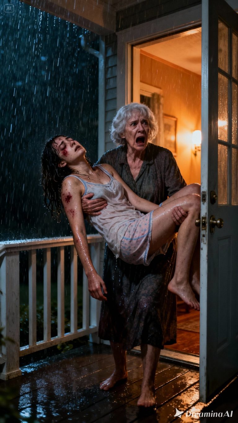 Moja córka została wyrzucona z domu przez męża w środku burzy. „Mamo… on mnie uderzył… powiedział, że skoro jest prezesem, potrzebuje żony „godnej” siebie”. Otarłam jej łzy i zaprowadziłam do środka. Potem wzięłam telefon i zadzwoniłam do mojej powiernicy od lat. „Nagłe zebranie zarządu. Muszę się z kimś skontaktować”. Ten arogancki mężczyzna nie miał pojęcia, co siedemdziesięcioletnia matka może zrobić, gdy jej dziecko płacze pod jej drzwiami.