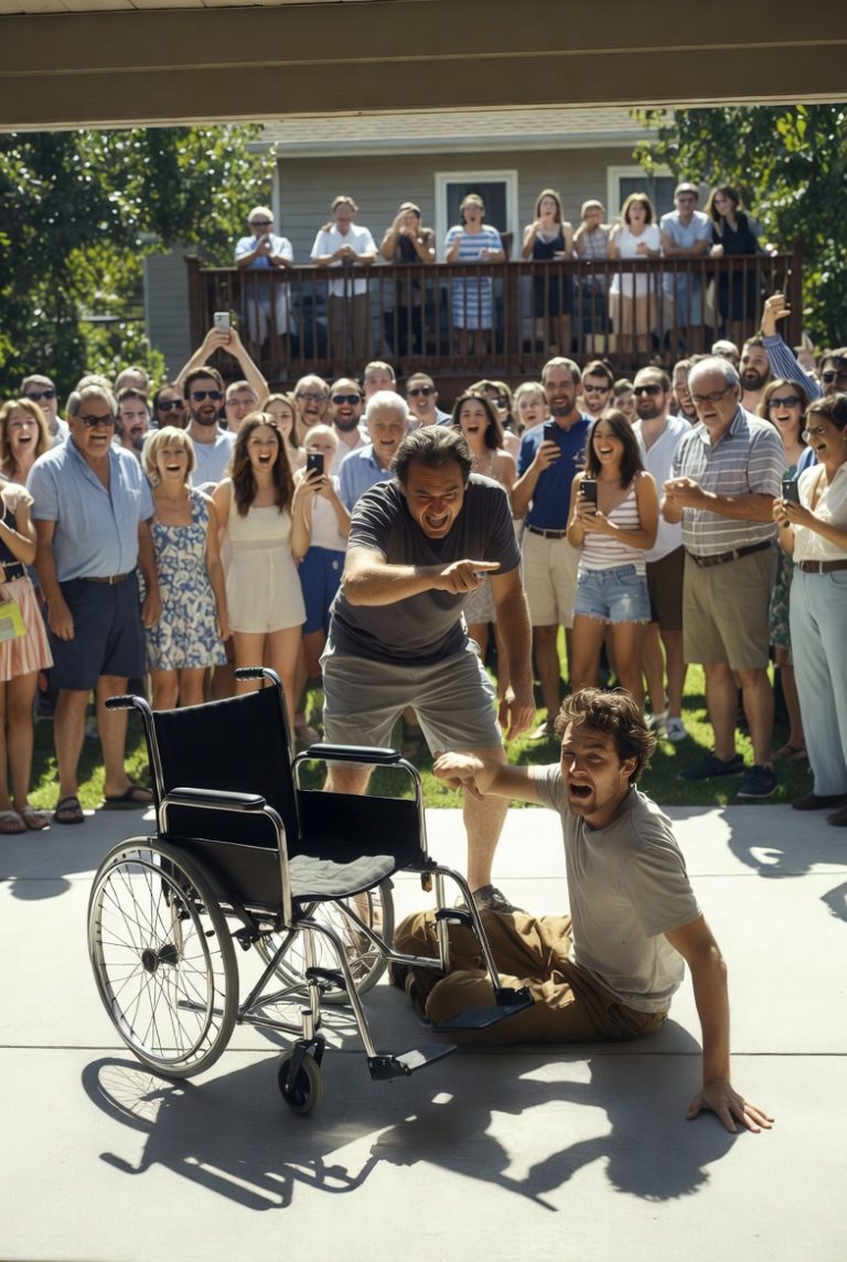 Mój brat zepchnął mnie z wózka inwalidzkiego podczas naszego zjazdu rodzinnego. „Przestań udawać, że zwracasz na siebie uwagę”. Wszyscy się śmiali, kiedy leżałem na ziemi. Nie wiedzieli, że mój lekarz stoi tuż za nimi. Odchrząknął i powiedział pięć słów, które zakończyły wszystko.