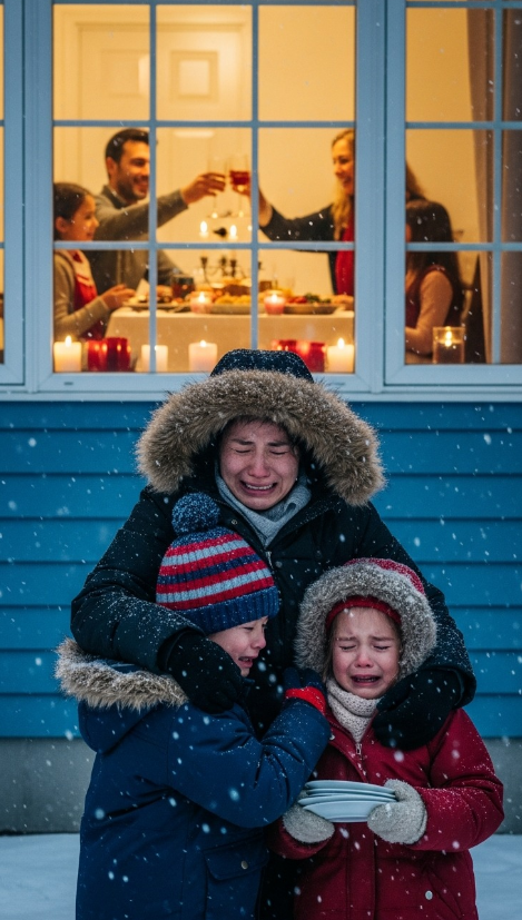 Po sześciu godzinach podróży z dziećmi dotarłam na miejsce, żeby zrobić rodzinie niespodziankę z okazji Święta Dziękczynienia. Mama uchyliła drzwi. „Ojej… zapomnieliśmy do ciebie napisać. To tylko dla bliskiej rodziny”. Siostra roześmiała się z salonu. „Mamo, szybko! Dzieci moich przyjaciół jadą – potrzebujemy przestrzeni!”. Drzwi zatrzasnęły mi się przed nosem. Dwadzieścia minut później siostra wysłała wiadomość – przez pomyłkę. „Co za klaun. Naprawdę się pojawiła”. Uśmiechnęłam się, otworzyłam aplikację bankową… Do rana zostawili 43 nieodebrane połączenia – i jedną wiadomość głosową zaczynającą się od: „Proszę… nie rób tego”.