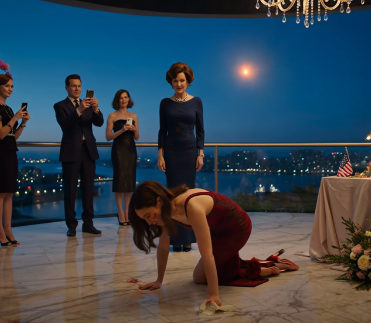 Na moich urodzinach teściowa nachyliła się i szepnęła coś mojemu mężowi do ucha – a jego dłoń uderzyła mnie w twarz. Upadłam na podłogę. Potem się roześmiałam. Zamarł, a jego skóra odpłynęła…