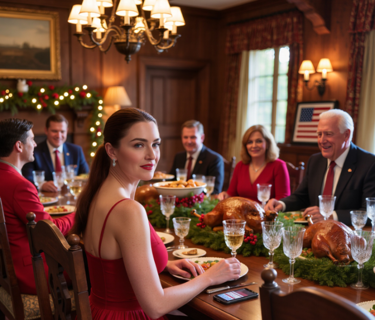 „Nadal jesteś najbiedniejszy w rodzinie” – zadrwił tata przy świątecznym obiedzie. Wszyscy się śmiali. Właśnie wtedy zawibrował mój telefon – pracownik banku powiedział wyraźnie: „Proszę pani, saldo pani konta sięgnęło 920 milionów dolarów”. W sali zapadła cisza, a kieliszek z winem mojej siostry spadł na podłogę.