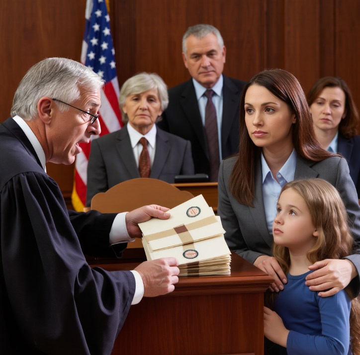 Moja siostra zostawiła swoje dziecko na moim progu i zniknęła. Moi rodzice powiedzieli: „Jest teraz dla ciebie ciężarem”. Dziesięć lat później pozwali mnie o opiekę nad dziećmi, twierdząc, że ich rozdzieliłem. Ale kiedy wręczyłem sędziemu zapieczętowany pakiet dokumentów, jego oczy szeroko się otworzyły. Potem zapytał: „Czy wiedzą, że masz dziecko?”. Skinąłem tylko głową i przygotowałem się, żeby odpowiedzieć…