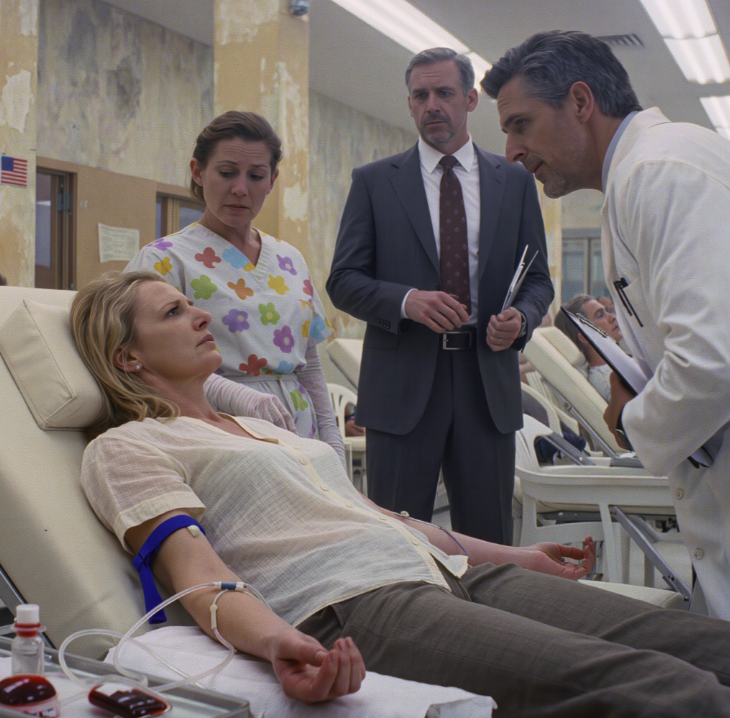 Sprzedałem swoją krew za 40 dolarów, żeby moja córka mogła oddychać… ale kiedy pielęgniarka zbladła, zadzwoniła do lekarza, a do gabinetu wszedł mężczyzna w grafitowym garniturze i powiedział: „Pani Bennett, pani żyły są warte więcej, niż może pani sobie wyobrazić”, uświadomiłem sobie, że całe moje życie będzie wyceniane w milionach, a nie w drobnych.