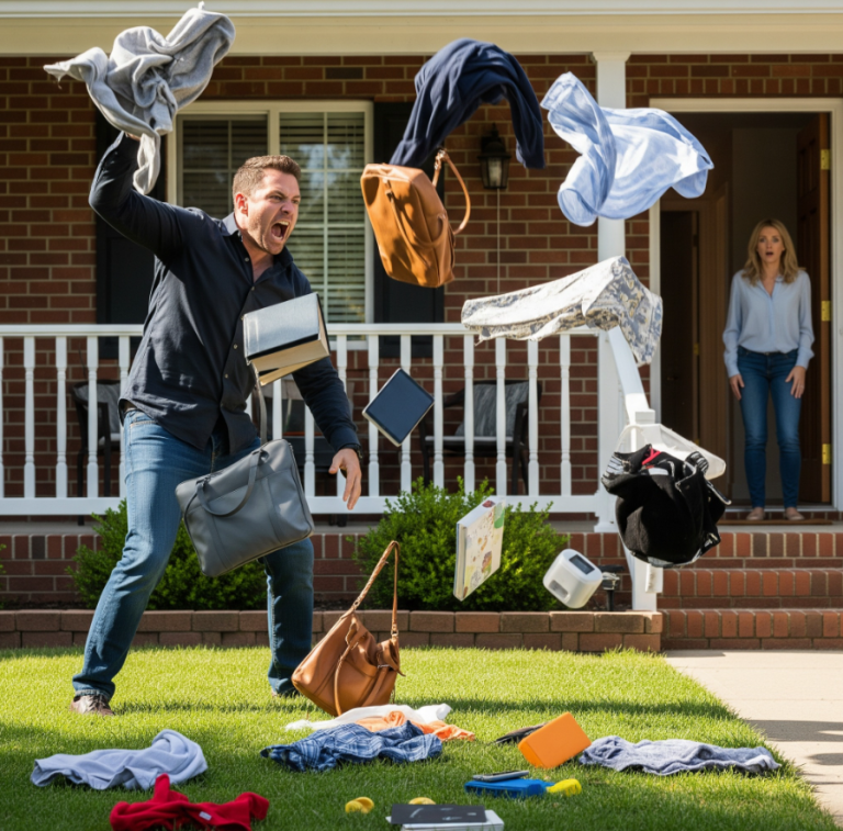 Mój mąż rzucił moje ubrania przez podwórko i nazwał mnie bezwartościową, ale kiedy przyjechał luksusowy samochód, żeby odwieźć mnie do nowej pracy, w końcu zobaczył konsekwencje swojego okrucieństwa
