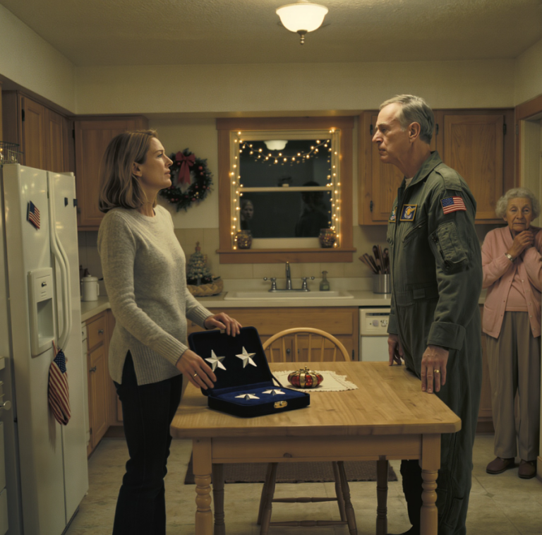 Nowy chłopak mamy, pułkownik, nakrzyczał na mnie. „W tym domu ja wydaję rozkazy”. „Jestem panem domu”. Odwróciłam się na krześle. Trzymałam w dłoniach Gwiazdę Admirała. „Właściwie, pułkowniku… Proszę o zwolnienie”. STAŁ NA BAWO, TRZĄSĄC SIĘ.