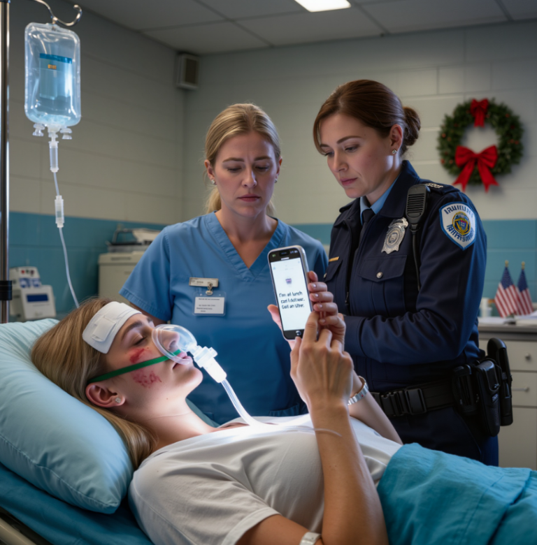 Po okropnym wypadku samochodowym zadzwoniłam do taty i poprosiłam, żeby odebrał mnie z izby przyjęć. Odpisał: „Jestem na lunchu z twoją macochą, nie mogę po prostu wyjść”. Odpowiedziałam: „Okej”. To, co powiedział policjant, gdy podeszli do jego stolika w restauracji… SPRAWIŁO, ŻE ŻAŁOWAŁ, ŻE ZOSTAWIŁ MNIE NA CZEKANIE.
