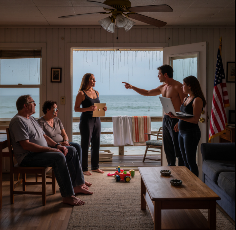 Podarowałem rodzicom nadmorską rezydencję za 425 000 dolarów z okazji ich 50. rocznicy ślubu. Kiedy przyjechałem, moja mama płakała, a ojciec drżał – rodzina mojej siostry przejęła władzę. Jej mąż podszedł do mojego taty, wskazał na drzwi i krzyknął: „To mój dom, wynoś się!”. Moja siostra się śmiała… Dopóki nie wszedłem i nie zapadła cisza…