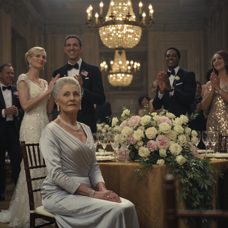 Posadzili mnie za kwiatami na ślubie mojej córki — trzy dni później mój nowy zięć rozłożył papiery na białym obrusie, żeby przejąć kontrolę nad moim życiem, a ja uśmiechnęłam się jak słodka stara wdowa, która przyniosła coś, czego się nie spodziewała