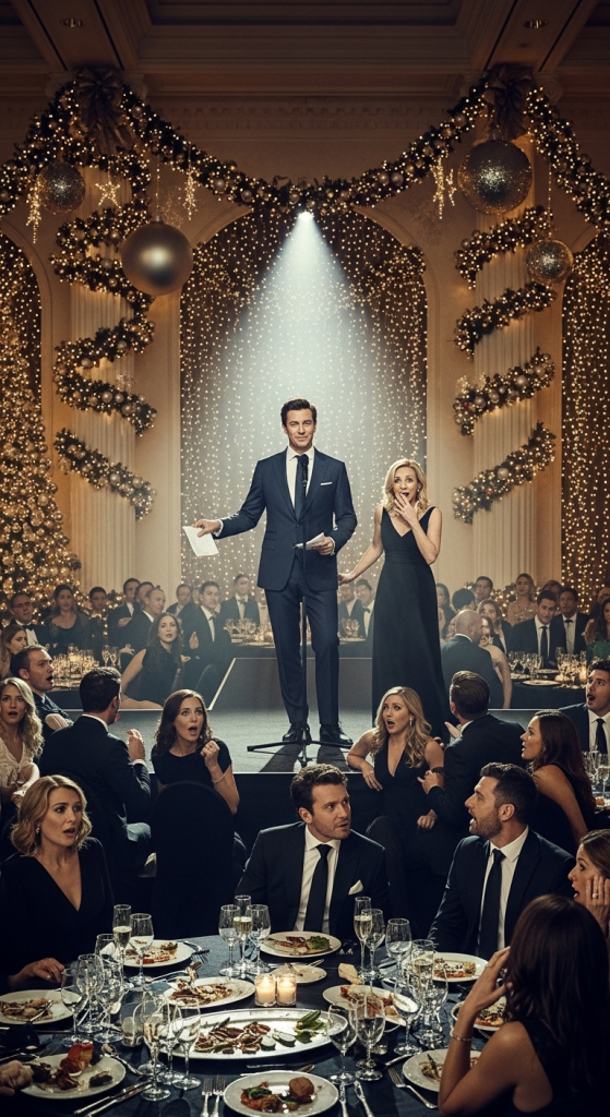 Słyszałem, jak moja zdradzająca żona nazwała mnie naiwnym, planującym wziąć wszystko w rozwodzie. Nie wiedziała, że ​​potajemnie posiadam całą jej firmę. Kiedy stała na scenie podczas świątecznego przyjęcia, dziękując „anonimowemu inwestorowi”, wszedłem na scenę, wziąłem mikrofon, a słowa, które wypowiedziałem, sprawiły, że krew zamarła jej w żyłach…