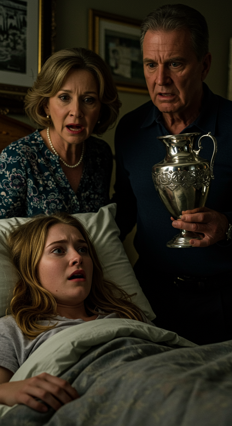 Moi rodzice rozwalili mi twarz, gdy spałem – tylko po to, żebym brzydko wyglądał na ślubie siostry. Potem unieśli kieliszki, stuknęli się nimi i roześmiali. Tata zadrwił: „Wreszcie wygląda na tyle, na ile zasługuje”. Ich śmiech rozbrzmiał echem w całym domu tej nocy. Ale nie wiedzieli, że ich toast… zapoczątkował moją zemstę.