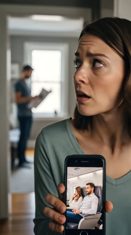 Moja siostra, pilotka linii lotniczych, zadzwoniła do mnie: „Muszę zapytać o coś dziwnego — czy twój mąż jest teraz w domu?” „Tak, jest w salonie” — odpowiedziałam. Jej głos ucichł: „To niemożliwe — obserwuję go z kimś innym w trakcie mojego lotu do Paryża”. Wtedy za mną otworzyły się drzwi wejściowe.