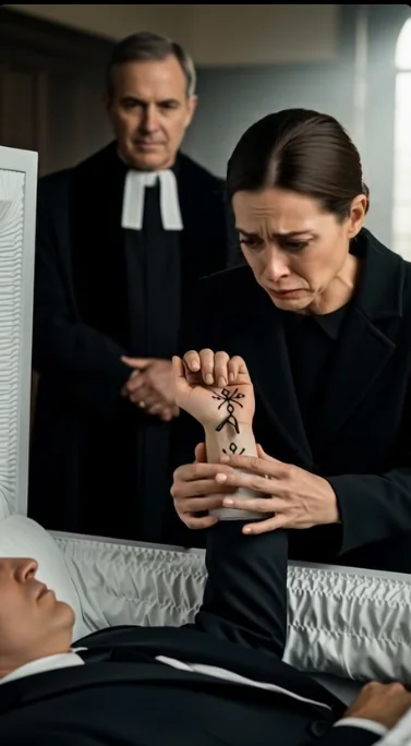 Po nabożeństwie ksiądz cicho zapytał: „Czy jest pani żoną zmarłego?”. Skinęłam głową. Jego ręce drżały, gdy szeptał: „Zadzwoń na policję. Natychmiast. I nie pozwól nikomu wyjść z kościoła”. Serce mi zamarło. „Dlaczego? Co się dzieje?”. Powiedział: „Spójrz na jego prawą rękę… pod rękawem”. Kiedy podniosłam mankiet, zobaczyłam coś, co zmroziło mi krew w żyłach.