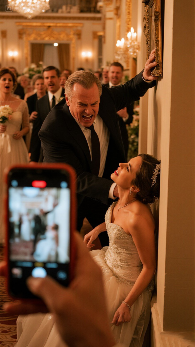 Mój ojciec oddał mojej siostrze mój dom na jej ślubie. Powiedziałem „nie”. Uderzył mnie głową o ścianę na oczach wszystkich. Nie wiedział, że gość transmituje na żywo. Tej nocy 5 milionów ludzi oglądało, jak krwawię. To był koniec jego życia i początek mojego.