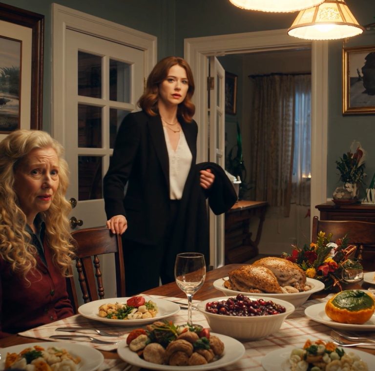 „Ona nigdy nie wyjdzie za mąż – umrze sama” – oznajmiła moja siostra, a wszyscy wybuchnęli śmiechem; tata dodał: „Nie nadaje się na męża”, mama powiedziała: „Wreszcie ktoś jest realistą”… Więc odłożyłem widelec, spojrzałem każdemu z nich w oczy i powiedziałem bardzo spokojnie: „Jestem żonaty”.