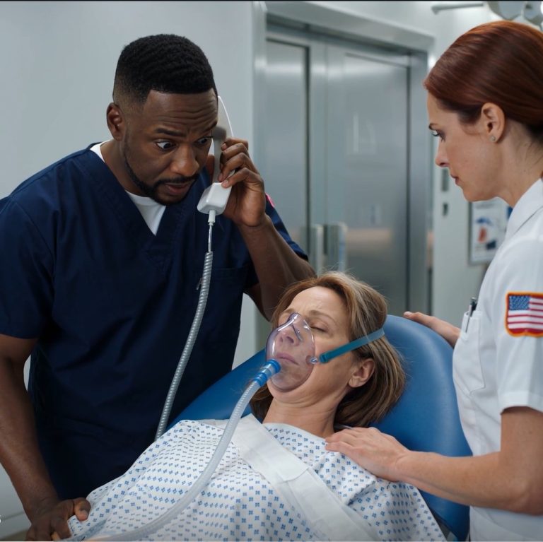 Leżałam na noszach w sali operacyjnej, krwawiąc, gdy lekarz zawołał mojego syna, a jego odpowiedź sprawiła, że ​​cała sala ucichła