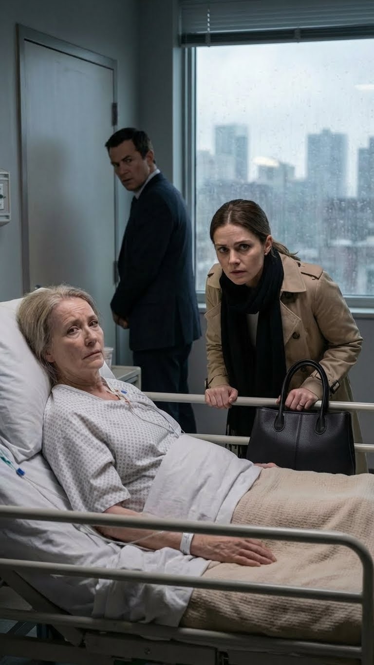 Po czterech miesiącach śpiączki obudziłam się i dowiedziałam się, że sprzedali mój dom. Mój syn milczał, gdy jego rodzice się wprowadzili. Dziś wieczorem, na gali noworocznej, wróciłam do środka. Prawnik otworzył teczkę. Na zewnątrz migotały policyjne światła. Ale to, co wyszeptałam Julianowi… zmieniło wszystko…