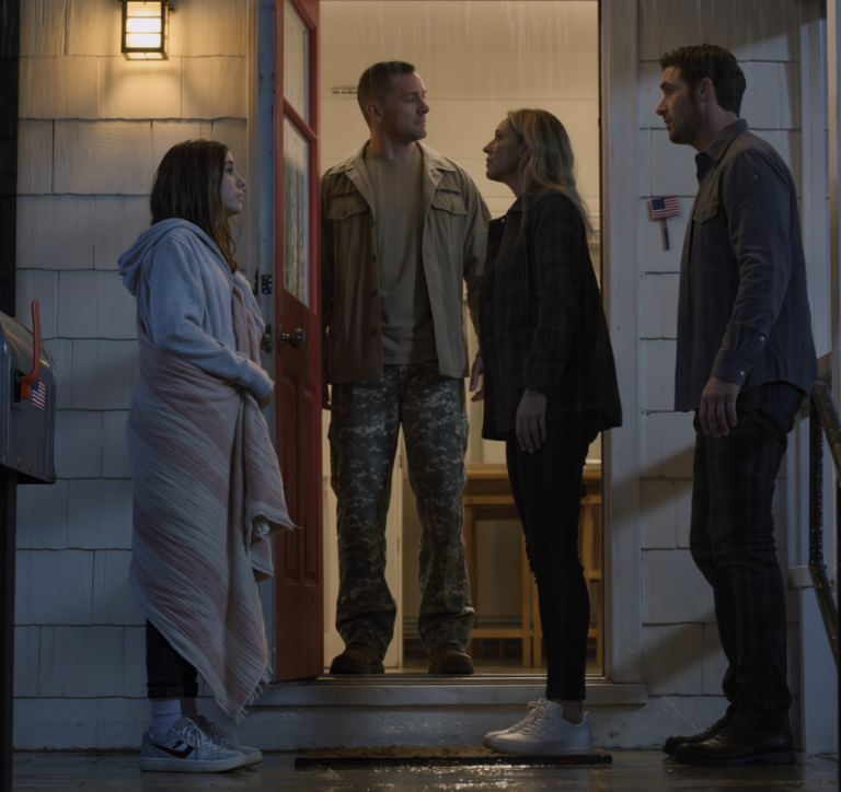 Moja córka szepnęła do telefonu: „Tata, chłopak mamy i jego kumple są tutaj. Są pijani i zakładają się, kto spędzi ze mną noc. Powiedział: »Jesteś tysiące mil stąd i nie możesz pomóc«”. Usłyszałam śmiech mężczyzny. „Twój tata cię zostawił, kochanie”. Powiedziałam jej: „Zamknij drzwi. Dziesięć minut”. Zadzwoniłam do mojego porucznika. „Przyprowadź wszystkich. Adres, który wysyłam”. Kiedy dotarliśmy, jej chłopak zobaczył konwój i zmoczył się.