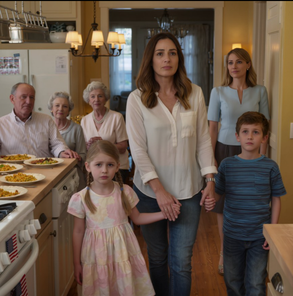 Kiedy weszłam do domu mojej teściowej, wskazała na stół i powiedziała: „Dzieci mojej córki jedzą pierwsze, jej dzieci mogą poczekać na resztki”, podczas gdy moje dzieci wpatrywały się w swoje puste talerze, a moja bratowa wtrąciła, że ​​„powinny znać swoje miejsce”, więc po cichu zebrałam dzieci i wyszłam bez słowa — kilka minut później ich przytulny, rodzinny obiad przerodził się w chaos po jednym niespodziewanym telefonie.