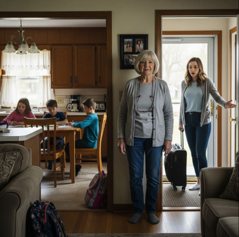 Kiedy przeszłam na emeryturę, moja synowa oświadczyła, że ​​„nie mam nic lepszego do roboty” i zażądała, żebym codziennie opiekowała się jej trójką dzieci. Rozłączyłam się bez słowa i zaplanowałam lekcję, której nigdy nie zapomni. Po podróży weszła do mojego domu i zamarła na myśl o tym, co ją czekało.