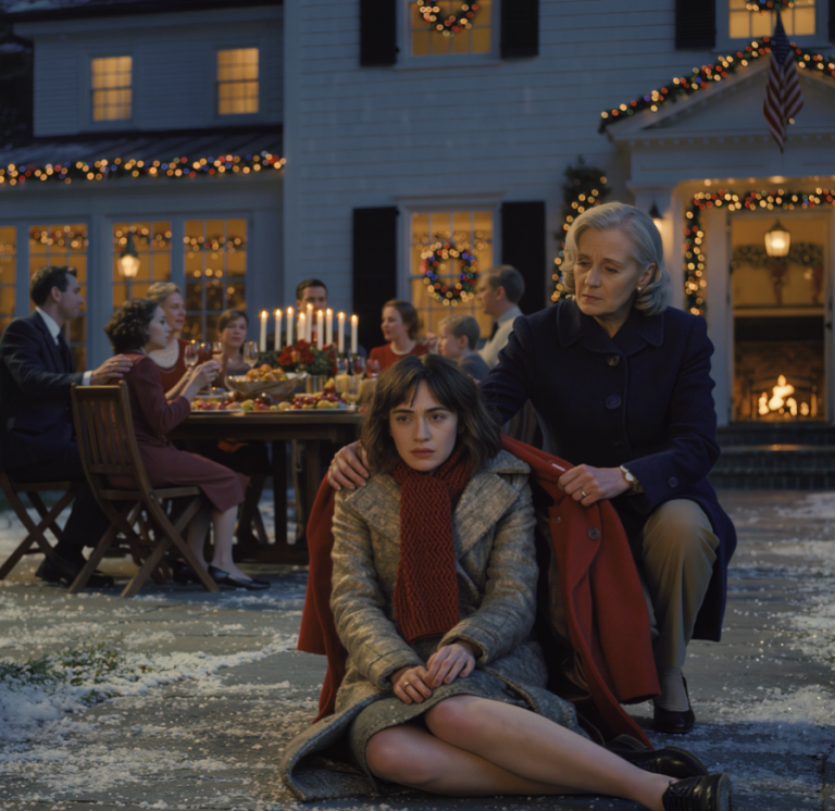 W Boże Narodzenie niespodziewanie poszedłem do domu mojego zięcia i zastałem moją córkę drżącą z zimna na śniegu. W środku rodzina jej męża śmiała się i wznosiła toast przy kominku. Zaniosłem ją do środka i powiedziałem zaledwie pięć słów, które sprawiły, że cały pokój ucichł.