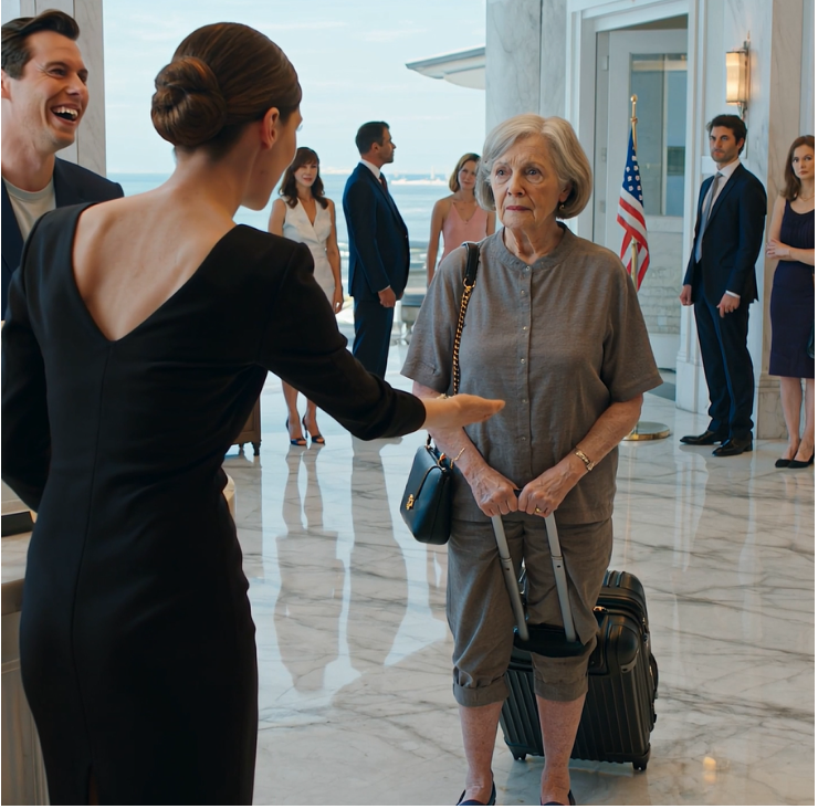 Podczas rodzinnych wakacji moja synowa krzyknęła do recepcjonisty w hotelu: „Nie rozmawiaj ze starszą panią – to tylko pokojówka!”. Mój syn wybuchnął śmiechem. Nie miała pojęcia, że ​​hotel jest moją własnością. To, co zrobiłem później, wprawiło ją w panikę… jędza zamarła z szoku.