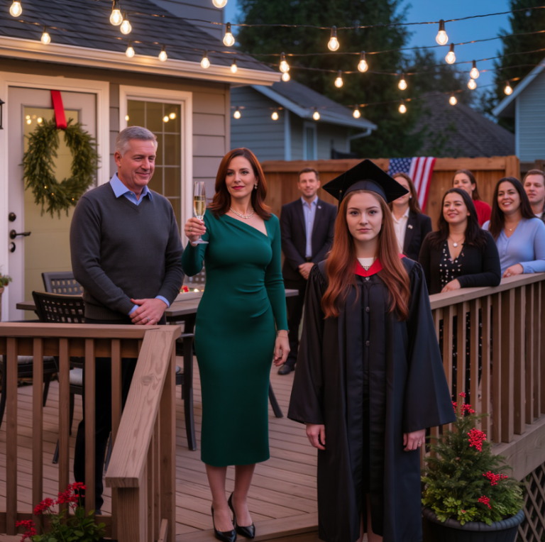 „Wyprowadzamy się bez ciebie” – oznajmiła moja macocha na moim przyjęciu z okazji ukończenia studiów. „Ten dom nie jest już częścią twojej przyszłości”. Kilka osób nawet się roześmiało. Ja tylko się uśmiechnąłem. „Bezpiecznej przeprowadzki” – powiedziałem. Nie wiedziała, że ​​już podpisałem papiery i jestem właścicielem domu. Następnego ranka otworzyła drzwi i zobaczyła oficjalny list z nakazem wyprowadzki… ode mnie.