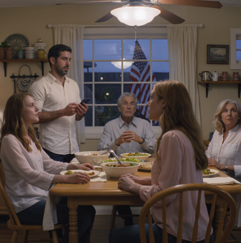 Mój tata spojrzał mi w oczy przy stole w Teksasie i powiedział: „Przekazaliśmy twój fundusz ślubny twojej siostrze, ona zasługuje na prawdziwy ślub” – zachowałam spokój, zwróciłam się do mojego cichego narzeczonego, a kiedy wstał, wyjął telefon i w końcu powiedział moim rodzicom, czym tak naprawdę się zajmuje, ich zadowolone miny zmieniły się w ciągu sekundy.