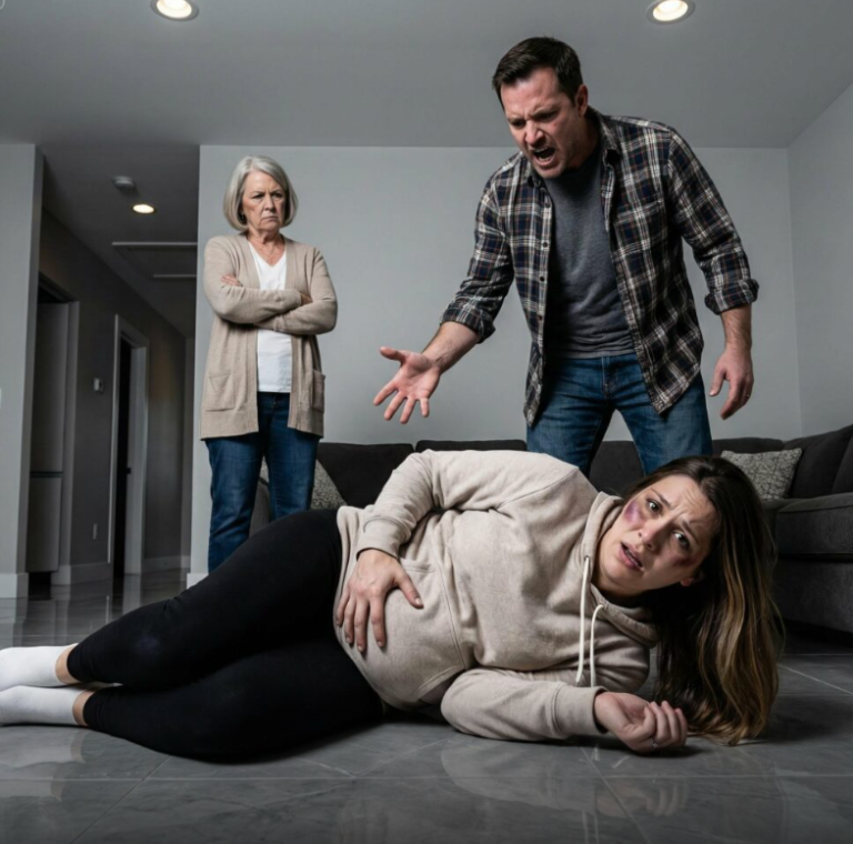 Obelgi jego matki wciąż mnie dręczyły, gdy wparował do środka, a jego twarz wykrzywiła się w furii. „Śmiesz nie szanować mojej matki?!”. krzyknął, a potem uderzył mnie ręką, posyłając moje sześciomiesięczne ciało w ciąży na podłogę. Pamiętam zimne płytki… syreny… strach. W szpitalu drzwi się otworzyły. Ojciec zamarł na mój widok. A potem powiedział: „Opowiedz mi wszystko”.