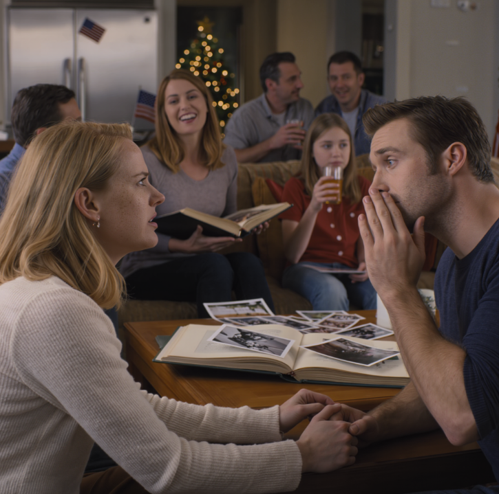 Na Boże Narodzenie mama pokazała mojemu narzeczonemu nasze stare albumy ze zdjęciami. Zamarł, złapał mnie za rękę i wyszeptał: „Nie widzisz tego?”. „Widzisz co?”. „Jak możesz tego nie widzieć?”. Pokazał mi – i nie mogłam tego odzobaczyć. Pięć godzin później zadzwoniłam na policję.