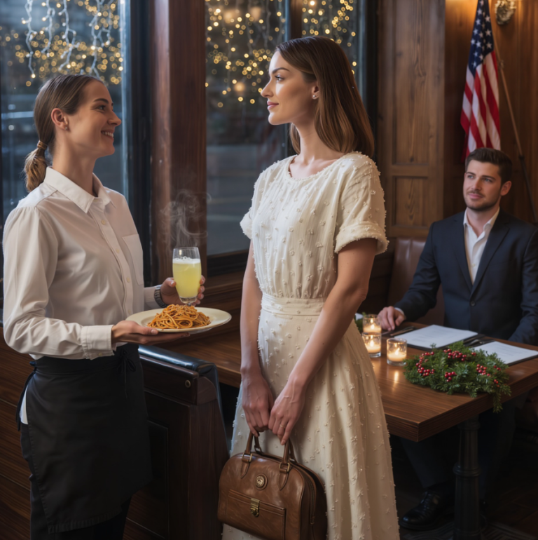 Biedna dziewczyna miała tylko 5 dolarów za randkę w ciemno — samotny ojciec, prezes firmy siedzący przy sąsiednim stoliku, to zauważył… i wszystko się zmieniło.