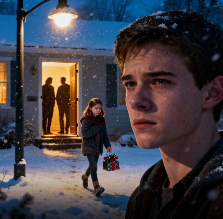 Usłyszałam, jak drzwi zamykają się z trzaskiem za moją młodszą siostrą w mroźną świąteczną noc. „Nie pasujesz już do tego domu” – powiedziała mama głosem zimnym jak lód. Jedenastolatka ściskała torbę z prezentami, a łzy spływały jej po twarzy, gdy samotnie szła przez śnieg. Kiedy się dowiedziałam, powiedziałam tylko jedno: „Dobrze”. Pięć godzin później zrozumieli – te święta już nigdy nie będą takie same.