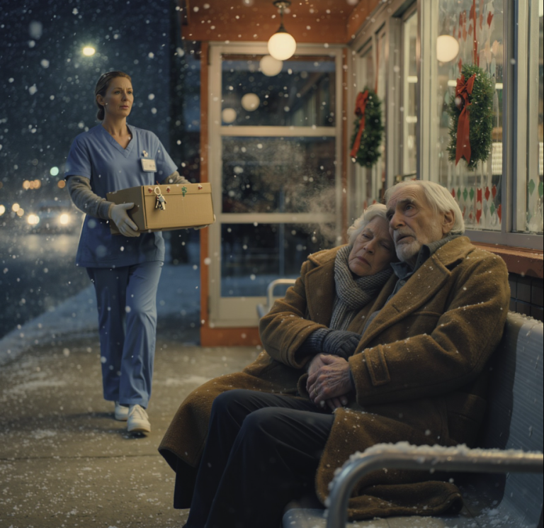 W Wigilię zobaczyła starszą parę marznącą na ławce – jedno zdanie, które jej powiedzieli, sprawiło, że zabrała do domu dwoje nieznajomych